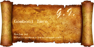 Gombosi Imre névjegykártya