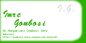 imre gombosi business card